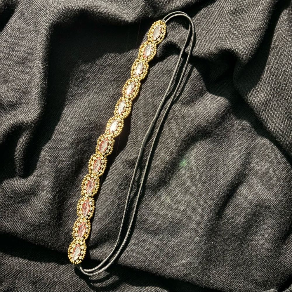 Pink and Gold Textured Hair Accessory